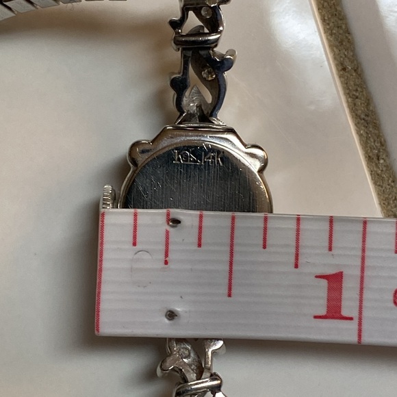 Vintage Longines 14k White Gold Diamonds Art Nouveau Wind Up Watch - Picture 15 of 17